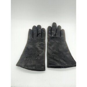 Women's Genuine Leather Winter Gloves Lined With Insulation Size Medium.